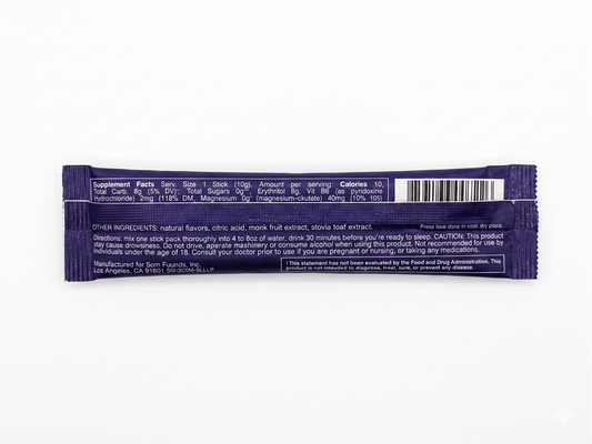 Som Sleep Powder Stick Pack - Cherry Flavor (0.35 oz / 10g)