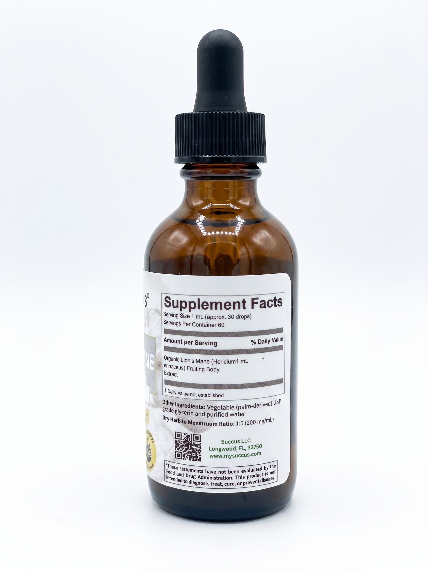 Succus Lion's Mane Liquid Extract (2 fl oz / 60 mL)