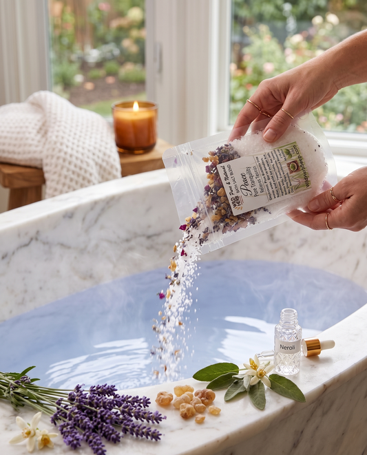 Wild Herb "Peace" Bath Salt Blend – Natural Aromatherapy Tension Relief