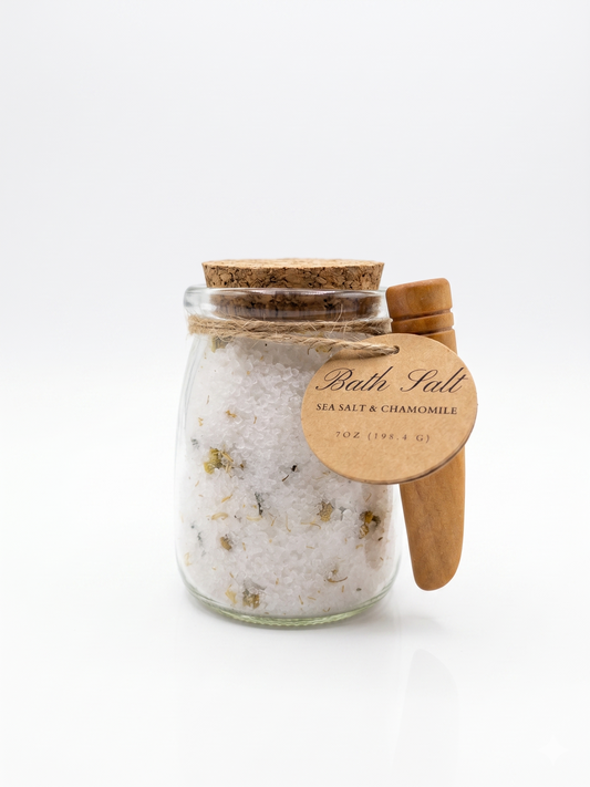 Chamomile Lavender Botanical Bath Soak – All-Natural Sea Salt Blend