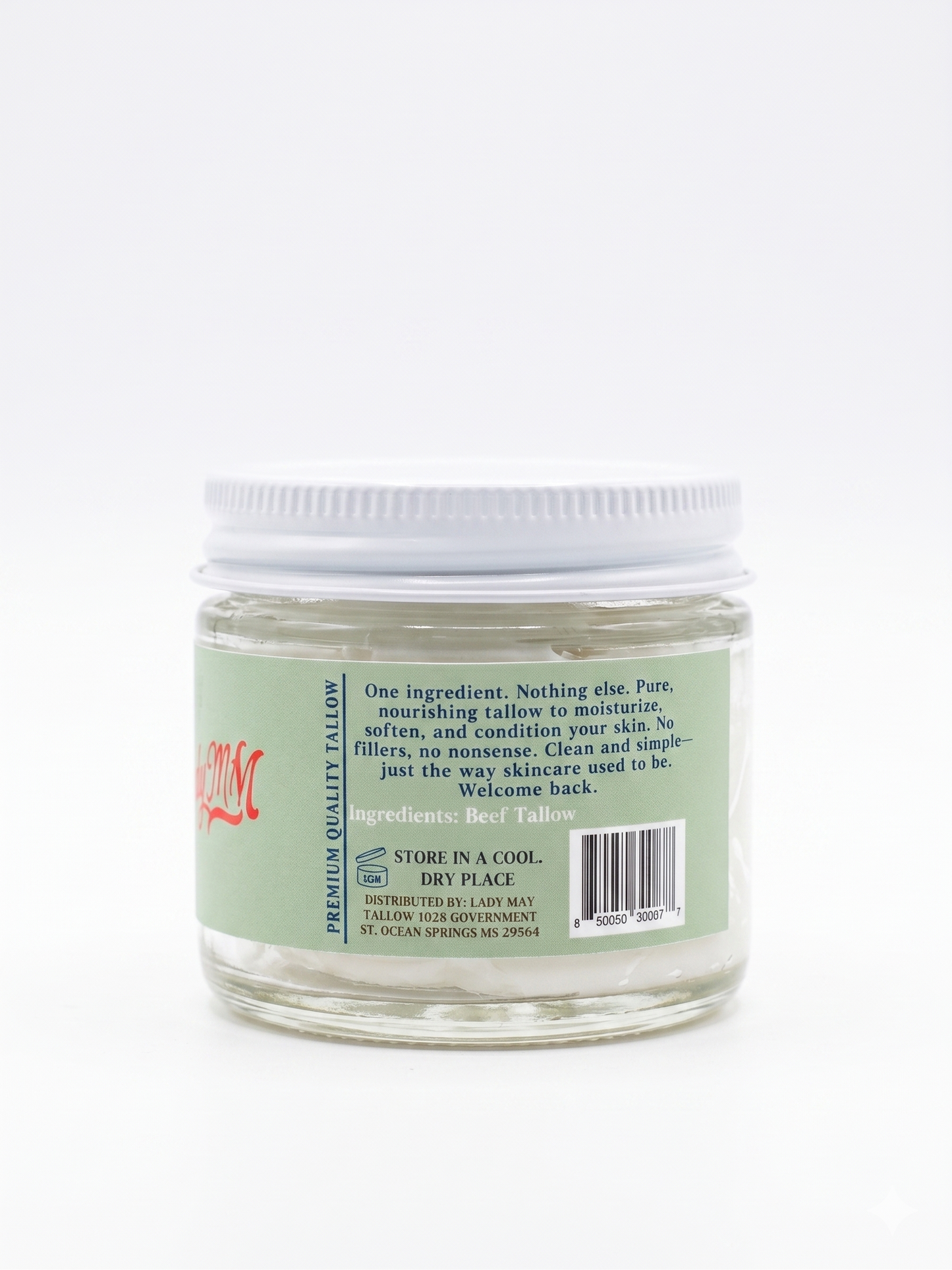 Unscented Whipped Tallow Balm – 2 fl oz (59 mL)